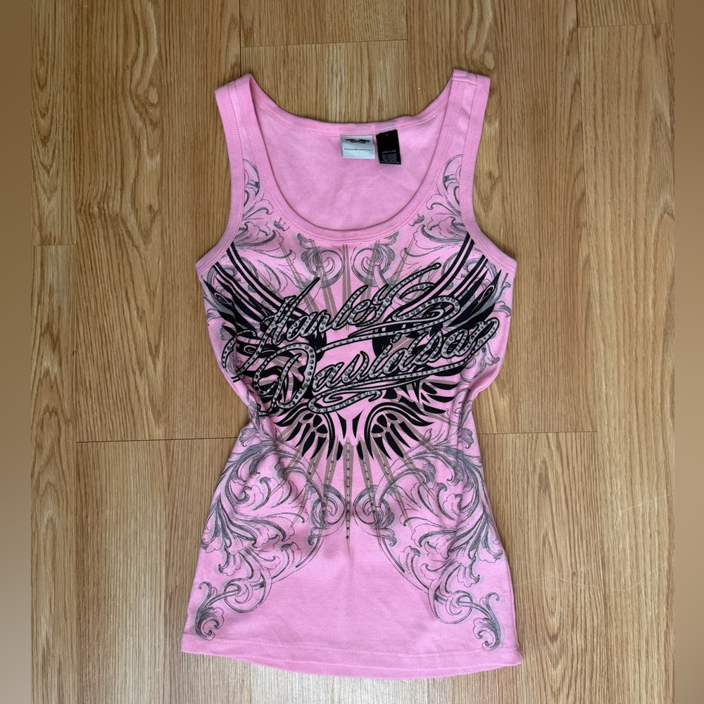 Harley Davidson embellished women’s tank top